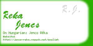 reka jencs business card
